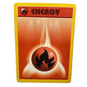 1999 Pokemon Fire Energy Card 098/102 Base Set Regular